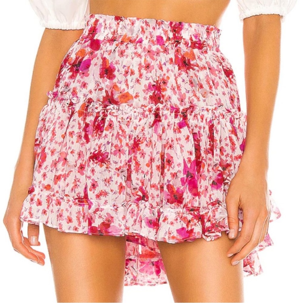 MISA floral mini skirt